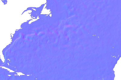 Cropped map of the North Atlantic used in the Gulf Stream article